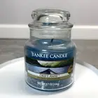Yankee Candle DRIFT AWAY Blue Small Jar Classic White Label Rare Retired 3.7 oz