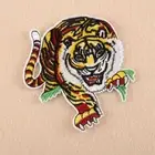 Applique for Clothes Kids Stickers Iron on Animal Patches Tiger Head Patch