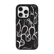 iPhone 16 Pro Mirror Ring Stand Case MagSafe Compatible SUPER WAVY (BLACK)