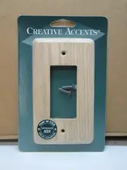 Creative Accents Unfinished Ash Single Rocker Switch Plate Wall Plate Cover