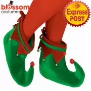 AC1697 Green Elf Shoes Men Ladies Christmas Costume Jester Boot Cover Xmas Pixie