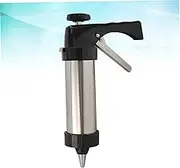 KICHOUSE Biscuit Piping Tool Stainless Steel Decorating Kit with Nozzles Pattern Plates for DIY Cake Cookie Making for Home Kitchen Baking