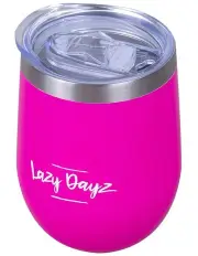 Lazy Dayz Stemless Wine Cup 350ml Pink