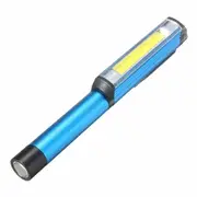 3W LED COB Pocket Pen Clip Light Work Inspection Lamp Magnetic Torch Flashlight BLUE COLOR