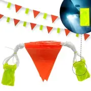 NACARUM Pennant Banner Flags with Reflective Tags | OSHA 500lb Rated