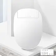 Smart Electric Bidet Toilet Seat Cover Bathroom Auto Washlet Warm Water Wash,Smart Bidet Seat,Remote Control,Universal Fit Design,Soft-Close Design,Antibacterial Material