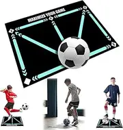 Football Footstep Training Mat, Soccer Training Mat, Agility Footstep Training Mat,Soccer Train Mat for All Levels,Non-Slip Silent Equipment for All Ages to Improve Speed, Strength Coordin, 80*120 cm