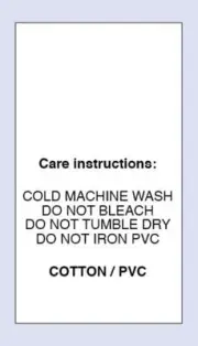 Cotton/PVC Cold Machine Wash Sewing Washing Labels Soft Satin PRNT0054