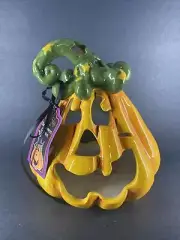 NWT Blue Sky Clayworks Ceramic Tea Light Holder Jack O Lantern 2012