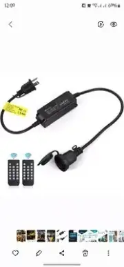 Outdoor Dimmer 650W String Light Dimmer Wireless RF Smart Plug-In Outdoor Dimmer