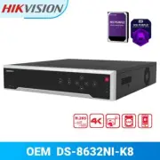 Hikvision DS-8632NI-K8 32CH Network Video Recorder H.265+ 8 SATA for IP Camera