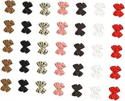 Nail Beauty Ornament Set 35pcs Frosted Bowknot Decor Fingertip Frosted Bowknots for Manicure