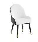 Set of 2 Leather Dining Chairs PU Leather Modern Styled Dining Room Chair Padded