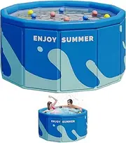 Non-Inflatable Swimming Pool, Family Non-Inflatable Bathing Pool, Ground Round Family Swimming Pools for Backyard, Garden, Outdoor, Patio, Home