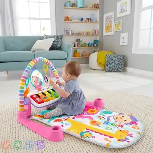 @米米的窩@專業玩具租賃 Fisher-Price 費雪 可愛動物小鋼琴健身器 可愛動物鋼琴健身器 B款 粉紅色[出租]