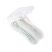 Beaba Toddler Spoons and Case - Sage