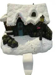 Thomas Kinkade Silent Night Lighted Stocking Hanger NIB