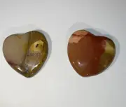 Natural Mookaite Jasper Heart Stones 23gms and 28gmn