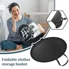 Canvas Laundry Basket Washing Dirty Clothes Toy Hamper Bin Bag Storage L5F1