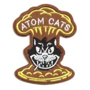 ATOM CATS IRON ON PATCH 4" Fallout Video Game Black Cat Embroidered Applique NEW