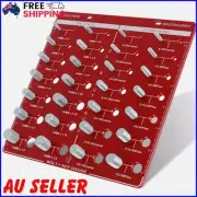 Nut and Bolt Thread Checker, Aluminum Alloy 28/34-Hole Measuring Tool