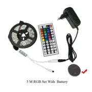 5M 5050 SMD LED Light Tape Flexible Ribbon Waterproof IR Remote with battery