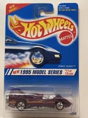1995 Hot Wheels #351 Model Series 11/12 POWER ROCKET Purple w/Chrome 5 Sp-Varia