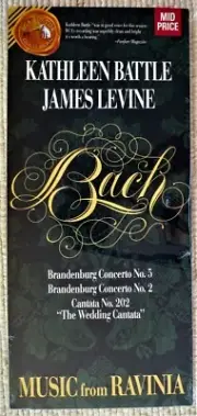 Kathleen Battle & James Levine - Bach, Brandenburg 2 & 5 Cantata 202 NEW Longbox