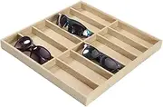 [Wedhapy] Sunglasses Tray, 12 Compartments Glasses Storage Organizer, Glasses and Watch Holder Stackable Jewellery Tray, Internal Dividers, Presentation Container