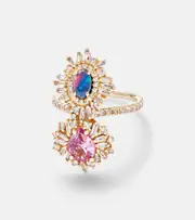 [Suzanne Kalan] Suzanne Kalan 18kt gold ring with opal, sapphire, and diamonds N gold