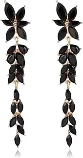 [WanBigVa] Fashion Rhinestone Statement Drop Dangle Earrings Dangling Sparkly Crystal Marquise Bridal Bridesmaid Wedding Earrings Long Chandelier Teardrop Earrings for Women Prom Party