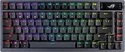 ASUS ROG Azoth 75% Wireless Gaming Keyboard - ROG NX Blue Clicky Pre-Lubed Hot-Swappable Switches, Lube Kit, OLED Display, 2.4GHz, Bluetooth, Mac Support, Aura Sync RGB Lighting (KBA-ROGAZOTH-BL)