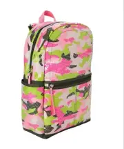 NWT Girls Wonder Nation Pink Camo Sequin School Backpack Book Bag 17"