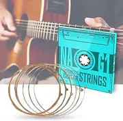 6-Piece Acoustic Guitar Strings Set with Hexagonal Steel Core Phosphor Bronze Wire Winding Light ion Multicolor137 Light ion