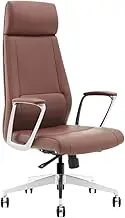 Classic Luxury Modern Study Chair Fashion Office Furniture Office Chair Luxury Swivel Chair Office Liftable Chair Desk Task Chair(Brown)