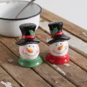Multicolor Cheerful Snowmen Salt And Pepper Shakers