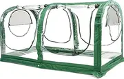 [porayhut] Portable Greenhouse Tent, Easy Set-Up Gardening Flower House & Plant Sunshine Room with PVC Cover,71" X35.4" X35.4" for Protecting Plant from Cold Frost & Birds & Insects