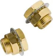 Legines Brass Bulkhead Pipe Fitting,1/8" NPT Female Bulkhead Coupling Tank Fitti