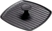 [Le Creuset] Enameled Cast Iron Panini Press, 9", Licorice