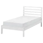 TARVA bed frame, white stained/Luröy, Single