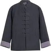 [YUUSONSM] Tang Suit, Men Winter Suit Jackets Cotton Padded Coats Warm Tai Chi Uniform Chinese Thick Kung Fu Clothing