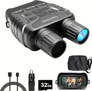 4K HD Night Vision Binoculars with 8X Zoom & IR Illuminator – 300m Range, 2.31" LCD, 32GB SD Support – Ideal for Camping, Hunting & Surveillance (Black)