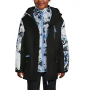 Black Floral Swiss Tech Girls 3-in-1 Systems Jacket, Size 6-6X