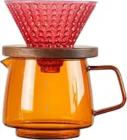 Percolator Coffee Pot 600ml Pour Over Coffee Pot Coffee Dripper Coffee Filter Coffee Pot for Home Cafe
