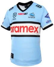 Cronulla Sharks Home Jersey Large - 3XL & Ladies 12 Available NRL Dynasty 22