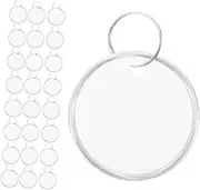 Angoily 60pcs Writable Key Tags with Split Rings for Organization Round Paper Labels for Car Tools Home Use Sturdy Design for Easy Identification