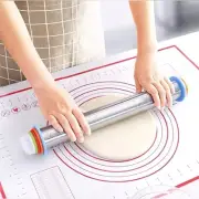 STAINLESS STEEL ADJUSTABLE ROLLING PIN 17”L br #10292410