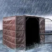 Winter Thick Cotton Dog Kennel Cover for Keep Pet Warm - Windproof/Rainproof/Insulation/Soundproof, Dog Cage Cover for Wire Crates, Easy to Put On, Take Off, Customizable