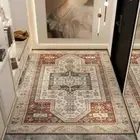 Dirty-resistant Floral Floor Mat Balcony Sofa Coffee Table Area Rugs Doormats