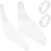 Ciieeo 2pcs Bathtub Guard Acrylic Splashing Baffles Bathroom Bathtub Splash Guards Easy Install Corner and Edges Protection